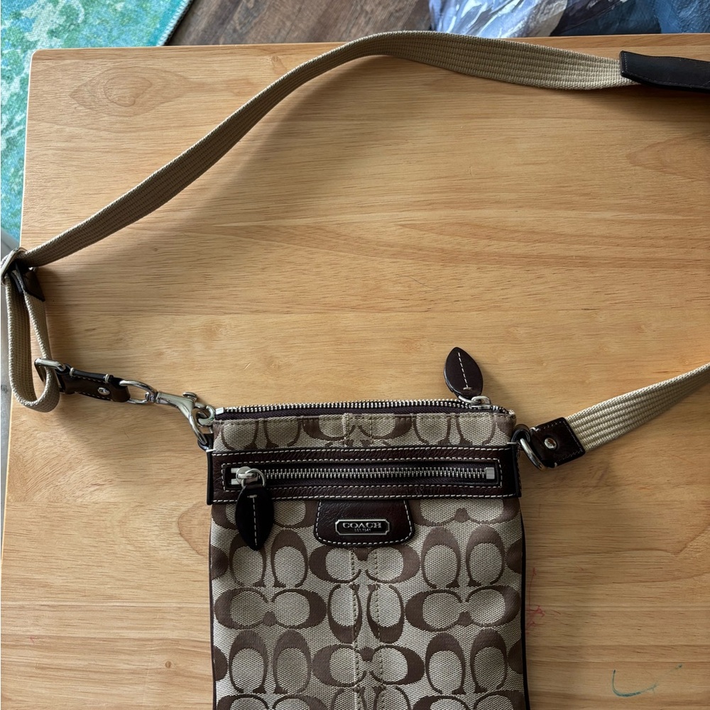 Coach Brown Crossbody with Signature Design